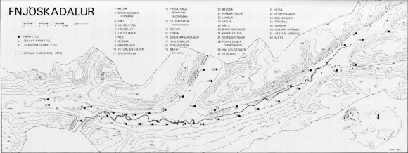 Fig. 2. A map of Fnjóskadalur.